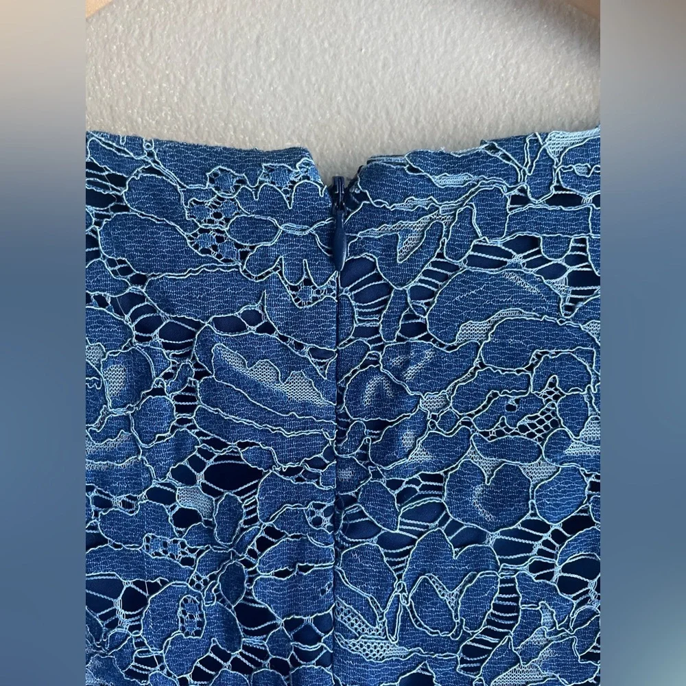 Laundry By Shelli Segal Los Angeles Blue Mid Dress Size 6 - Picture 8 of 12